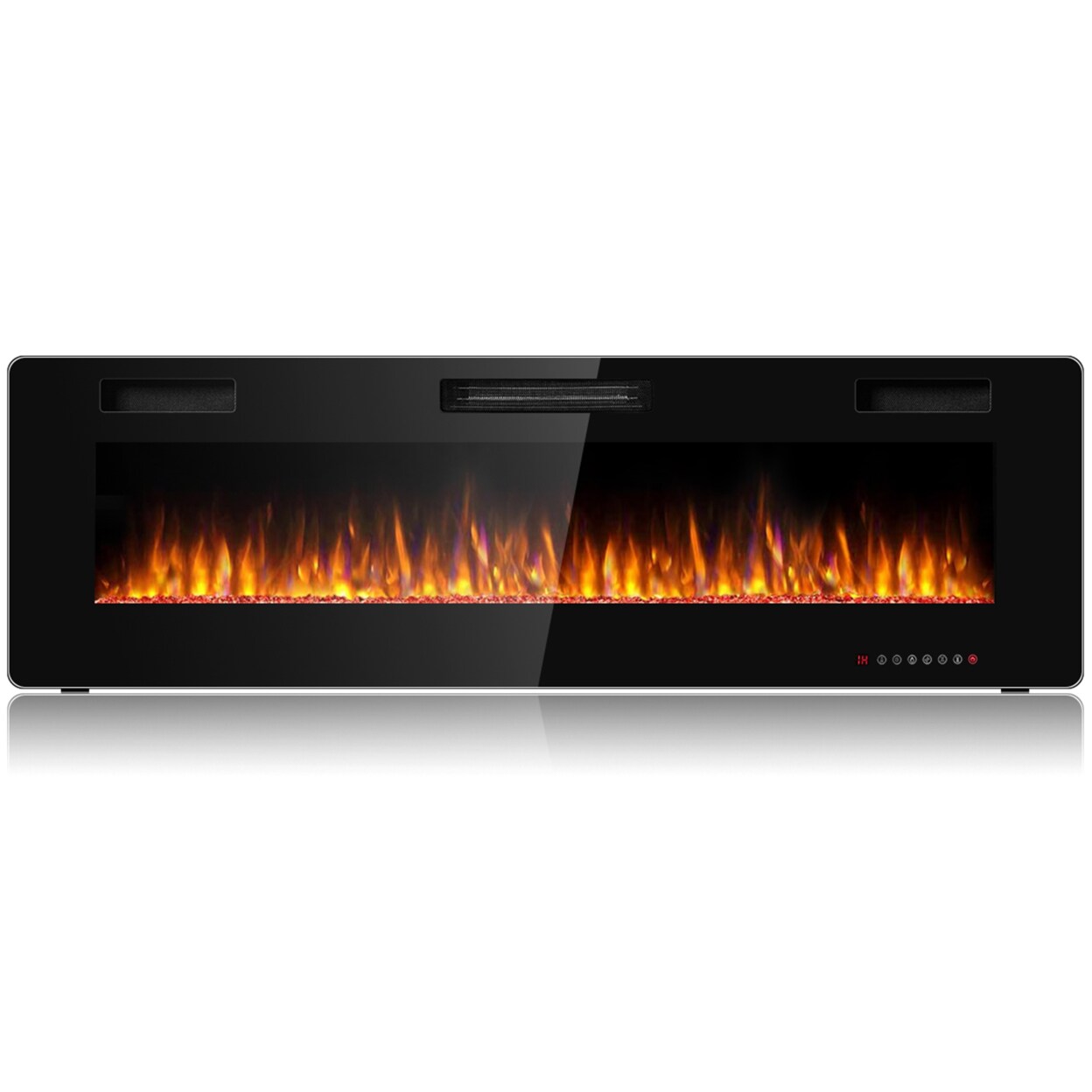 60 Fireplace Electric Recessed Wall Mounted Heater W/ Remote Control