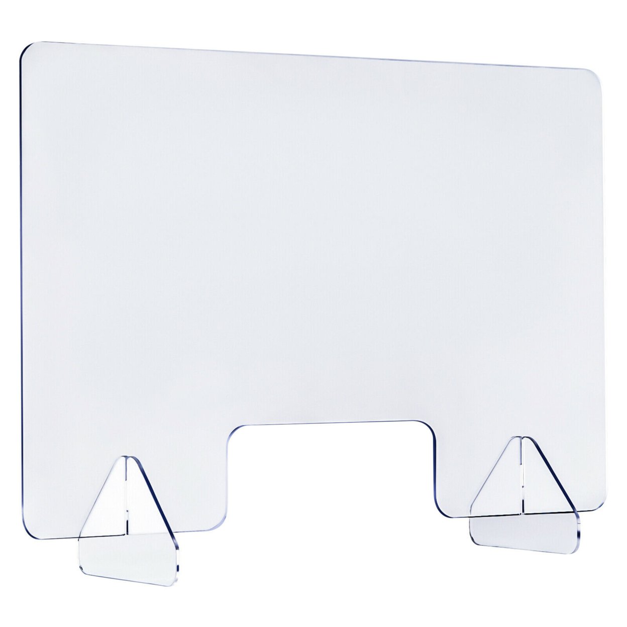 Gymax 24'' x 16'' Protective Plexiglass Sneeze Guard Acrylic Shield for Counter
