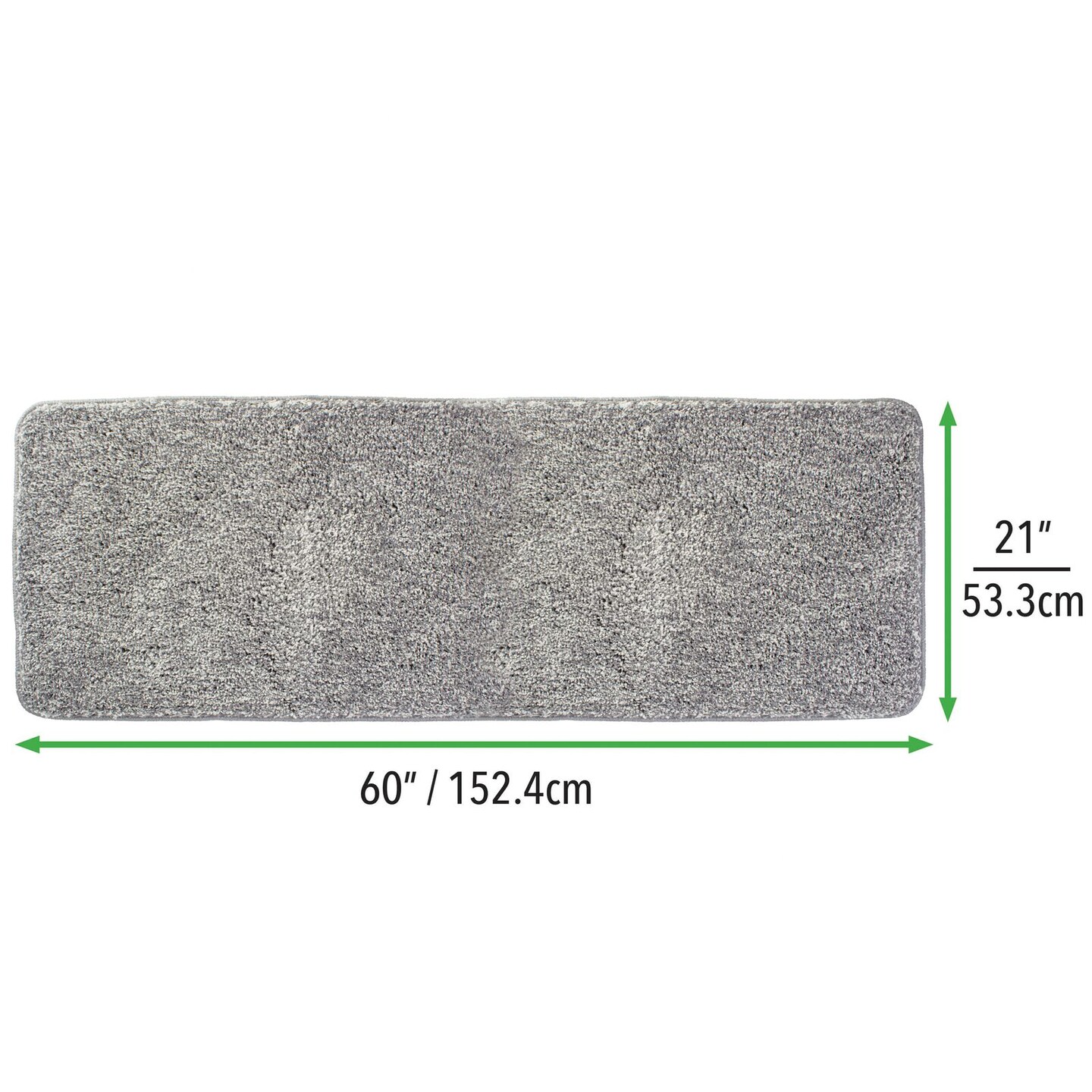 mDesign Heathered Soft Microfiber X-Long Accent Rug Mat/Runner
