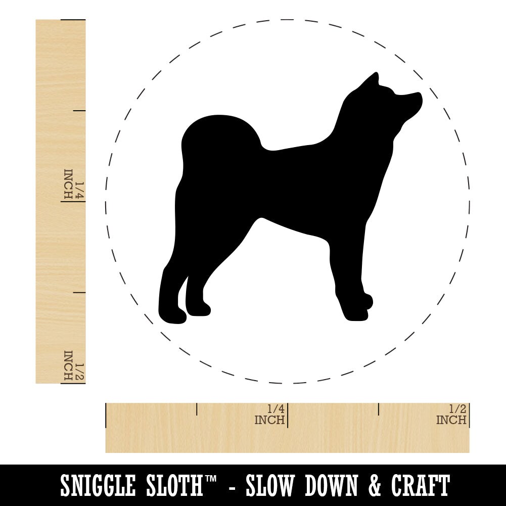 Japanese Akita Dog Solid Rubber Stamp for Stamping Crafting Planners