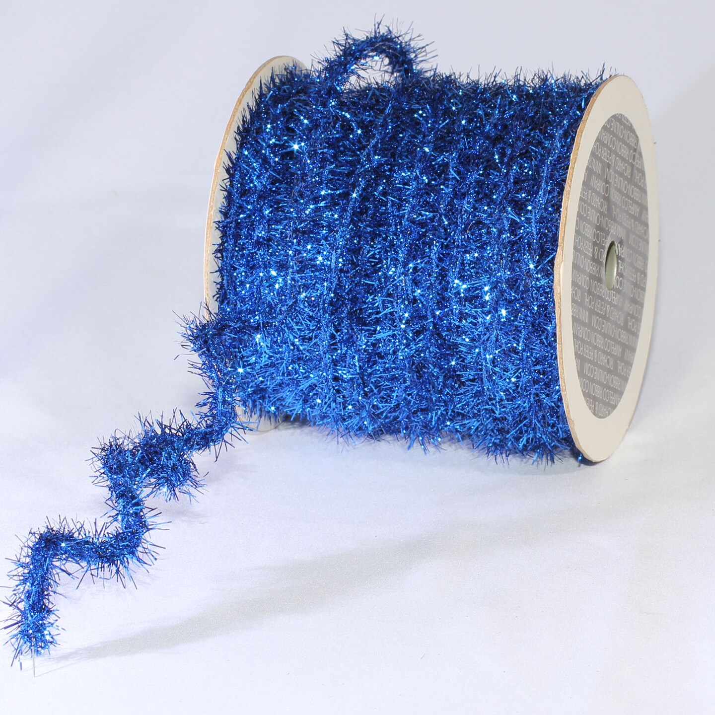 The Ribbon People Blue Glittercord Wired Craft Ribbon 9.5mm x 55 Yards