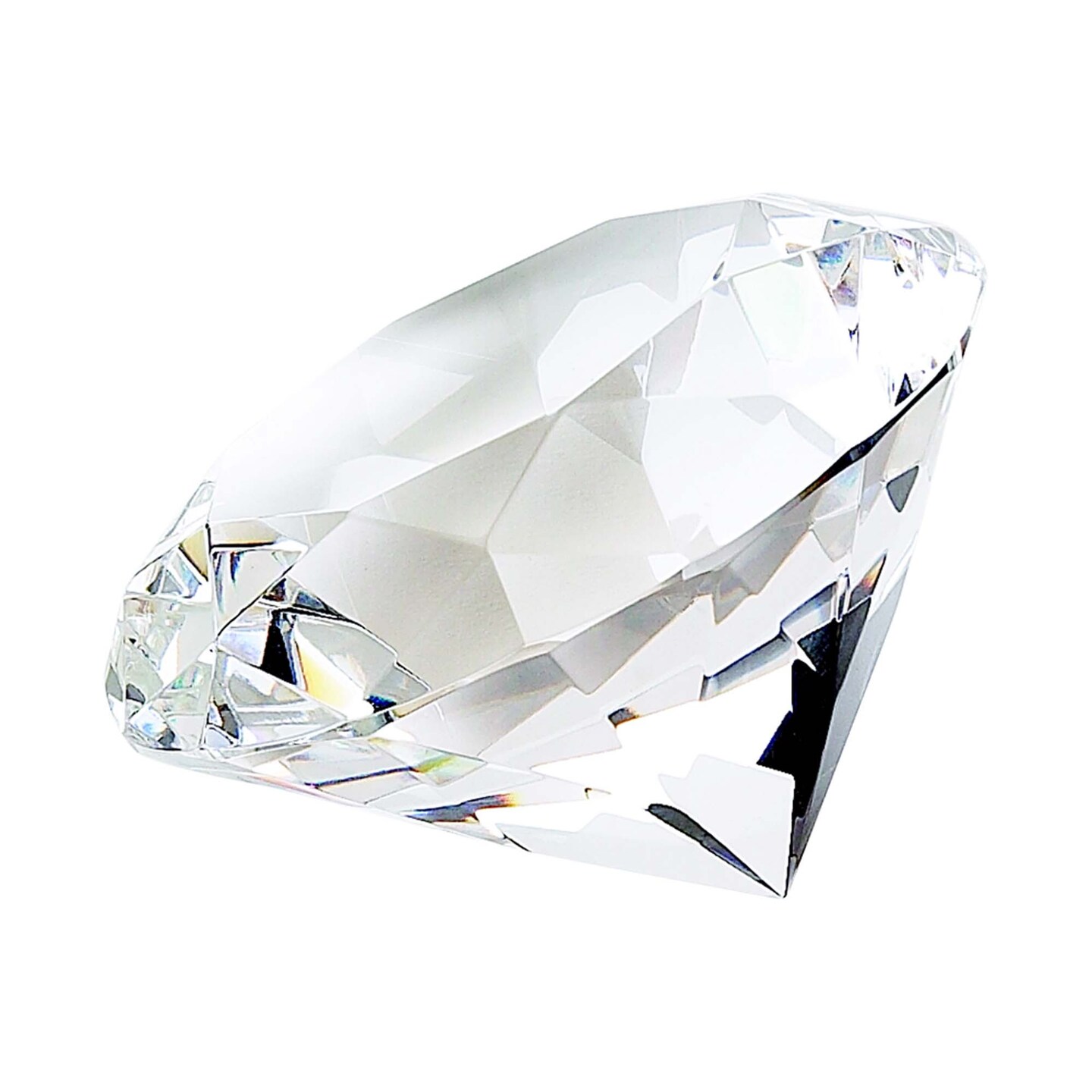 Contemporary Home Living 3.25" Clear Diamond Shaped Paperweight