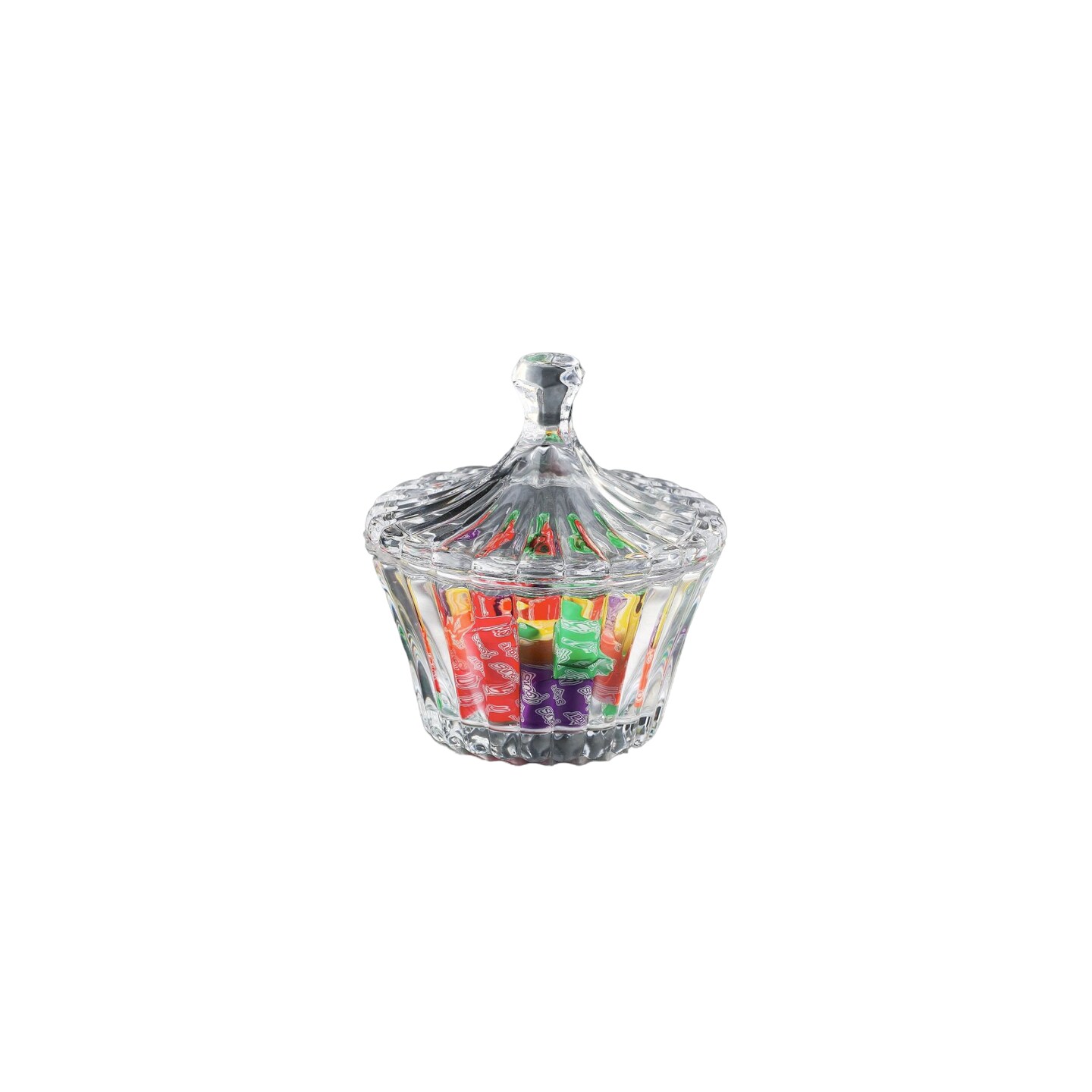 CC Home Furnishings 6" Crystal Clear Hand Blown Candy Jar with Lid