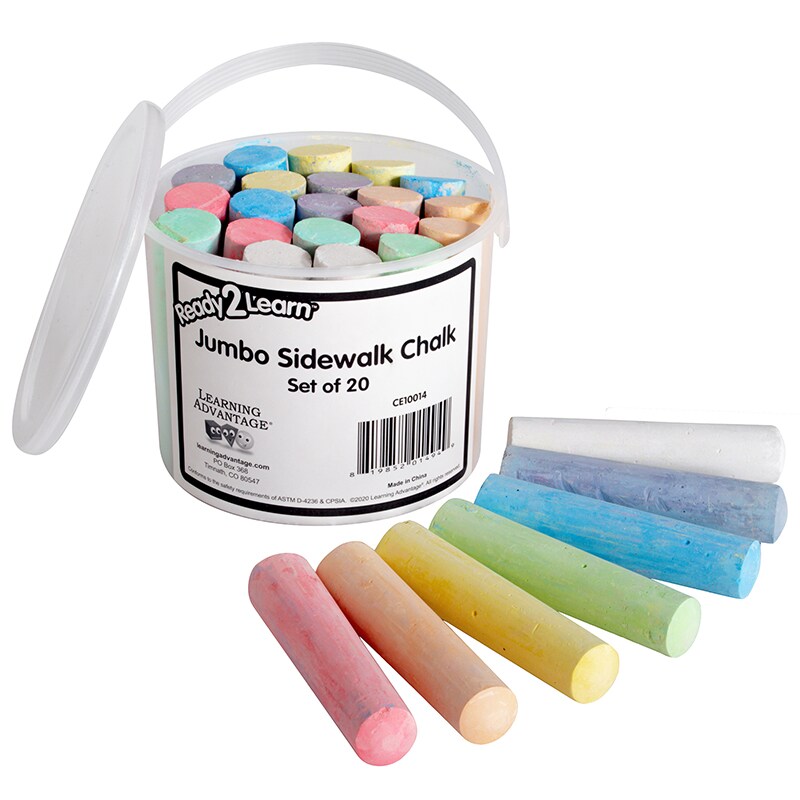 Jumbo Sidewalk Chalk - Set Of 20