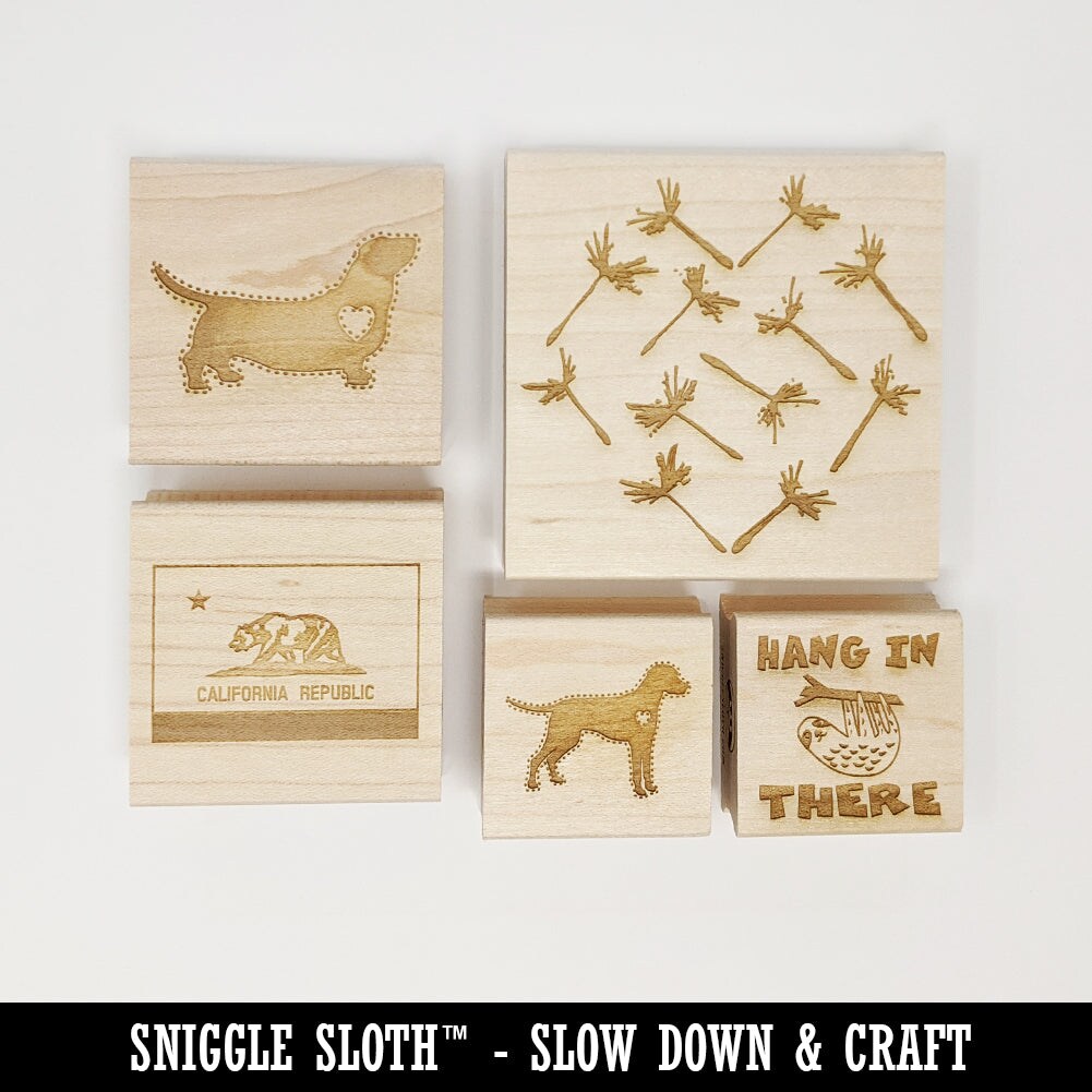 Small Dinosaur with Egg Square Rubber Stamp for Stamping Crafting