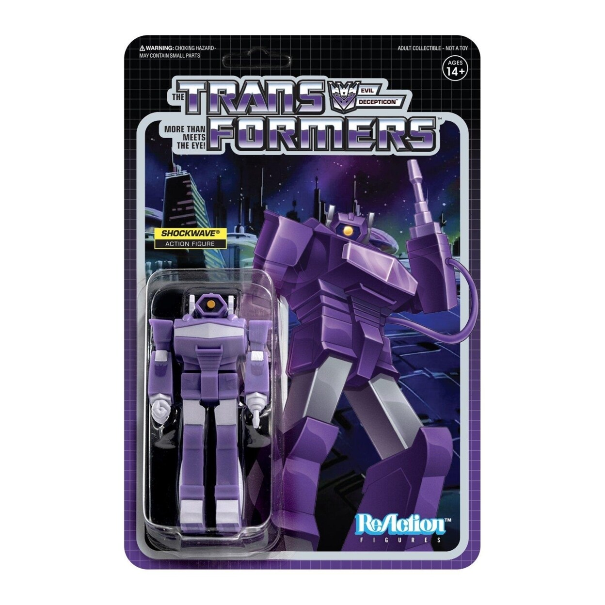Super7 Transformers Shockwave Reaction Figure Decepticon Retro Purple Wave 2