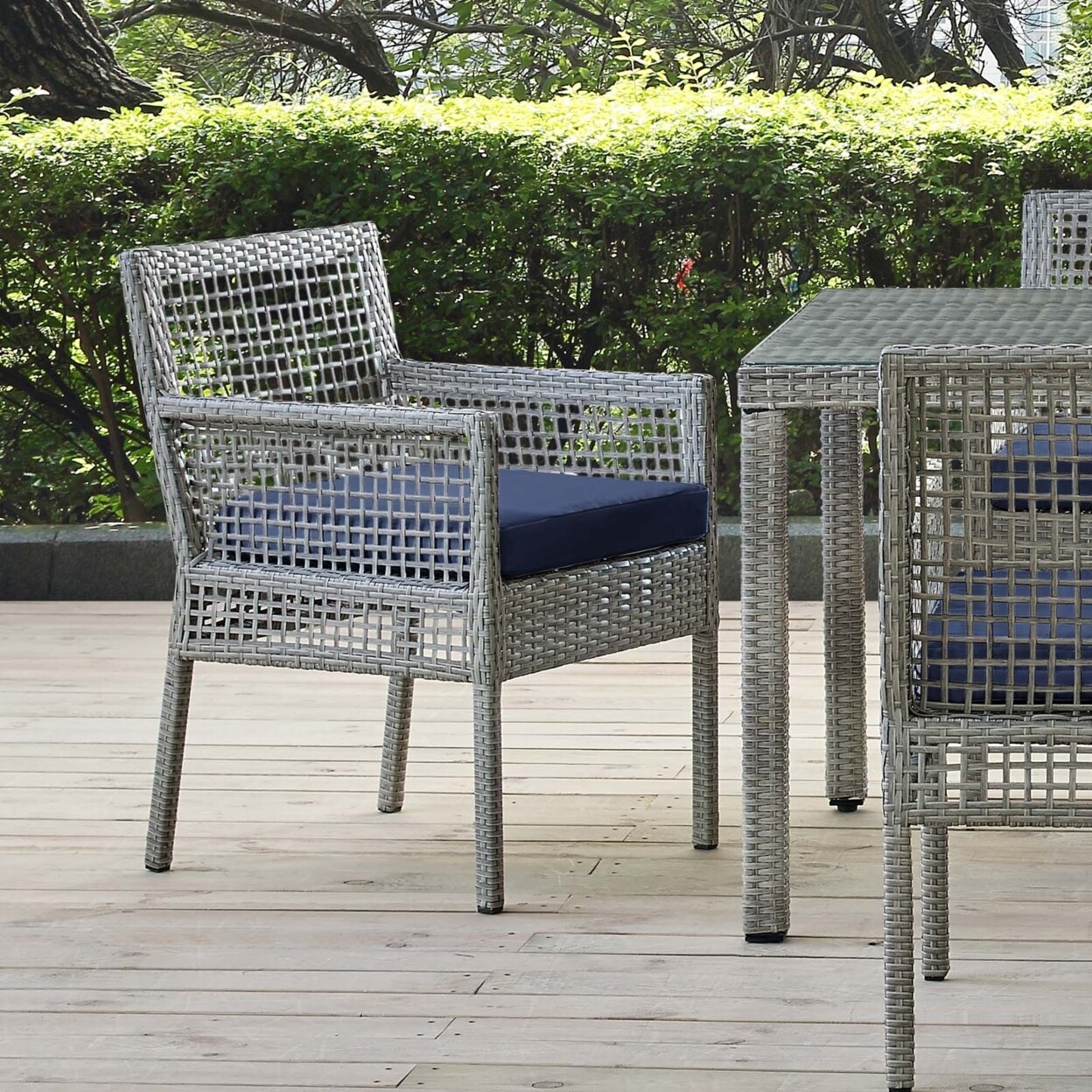 Modway Aura Outdoor Patio Wicker Rattan Dining Armchair-EEI-2920
