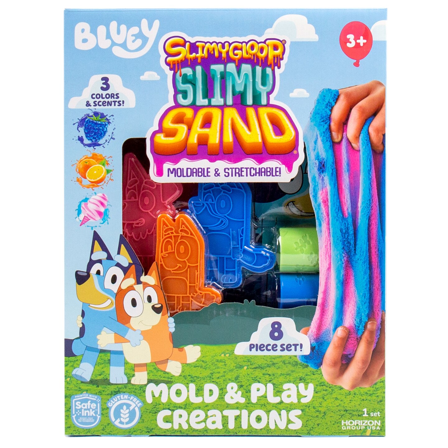 Bluey SLIMYGLOOP Slimy Sand Mold &#x26; Play Creations
