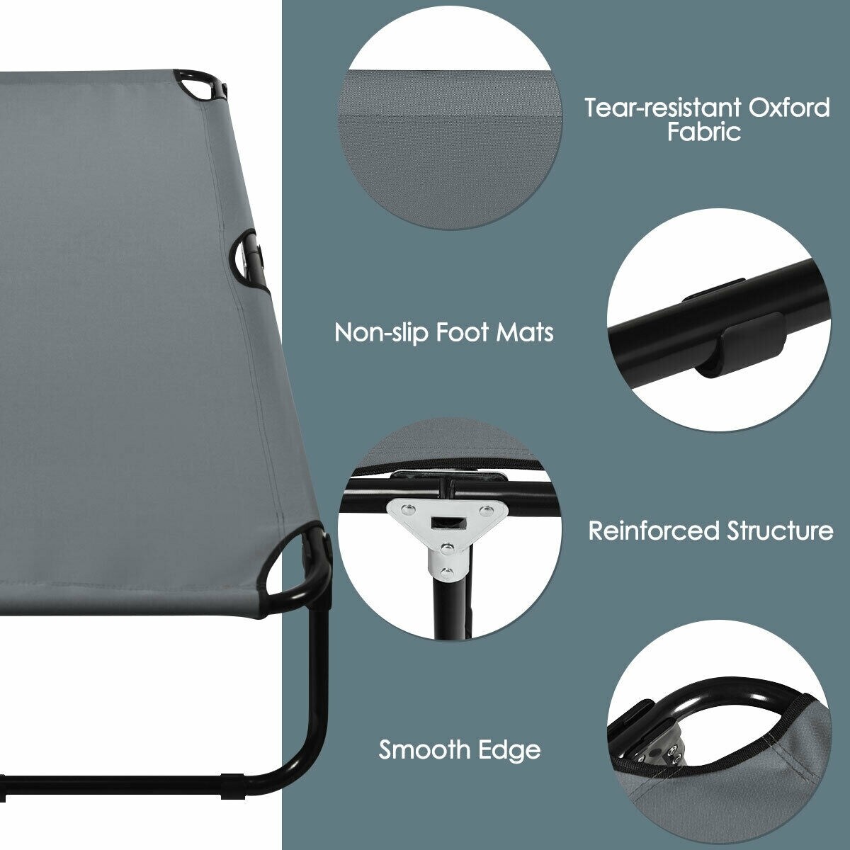 Folding Camping Bed Outdoor Portable Military Cot Sleeping Hiking