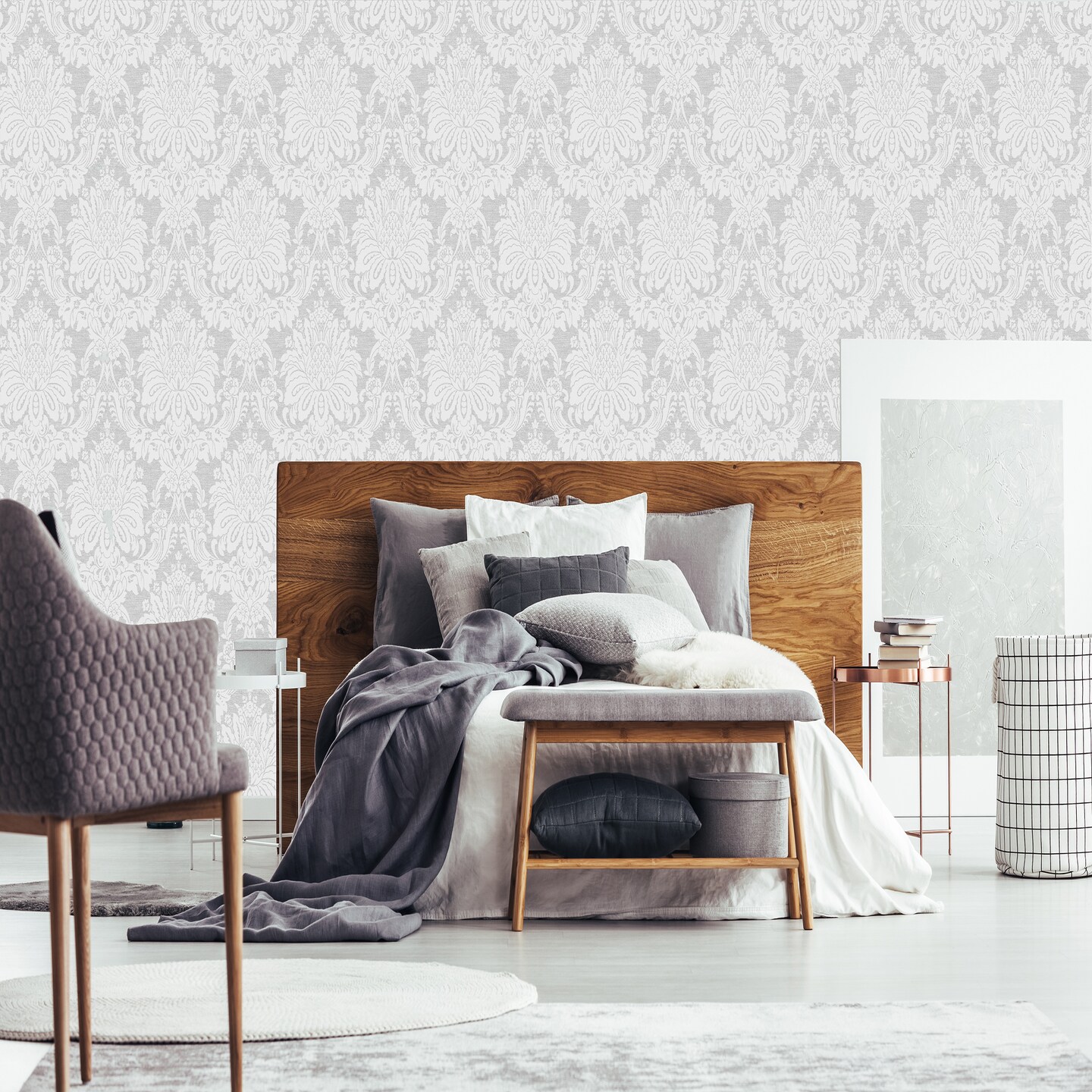 Vogue Dove Grey Wallpaper