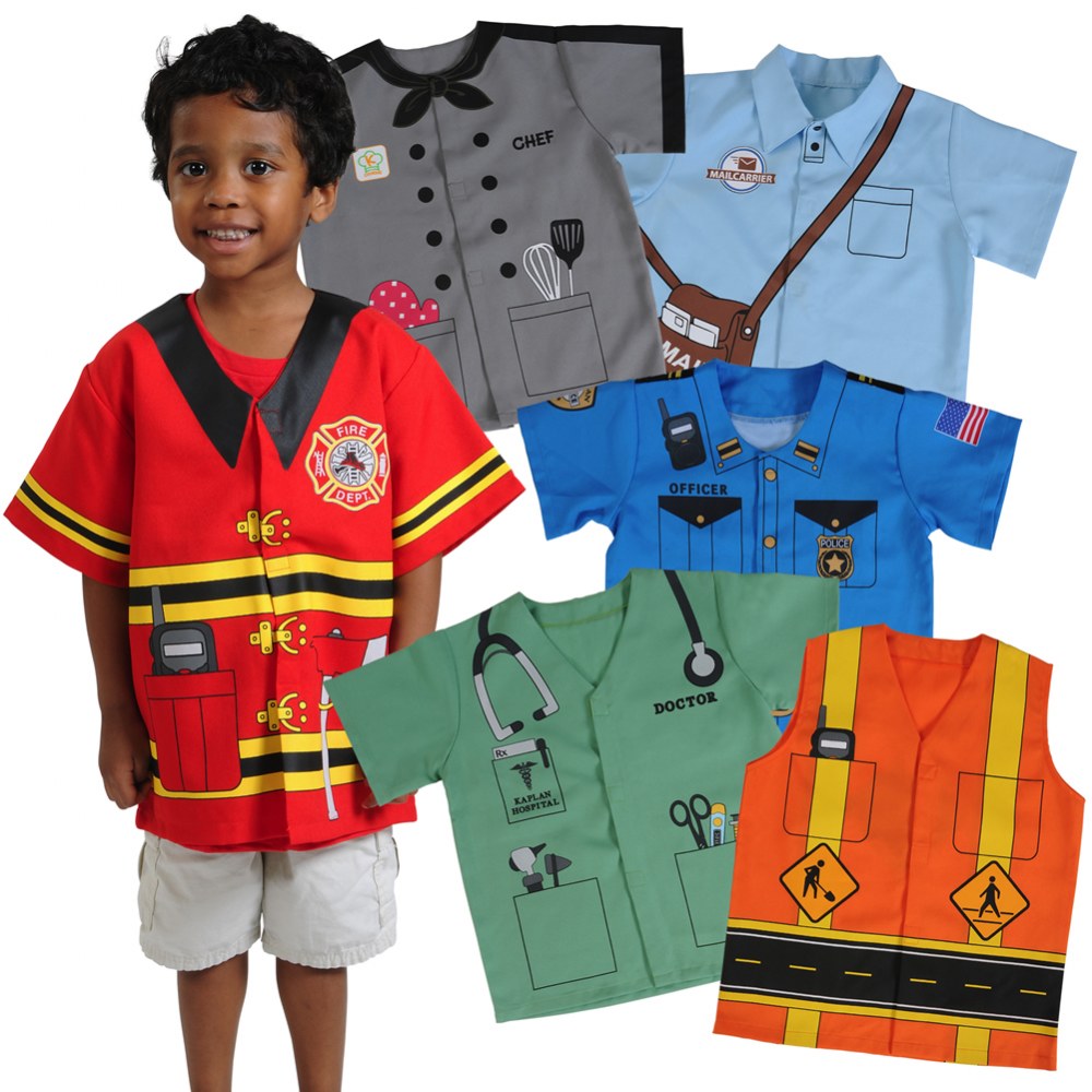 Kaplan Early Learning Company Community Helper Dress-Up Shirts - Set of 6