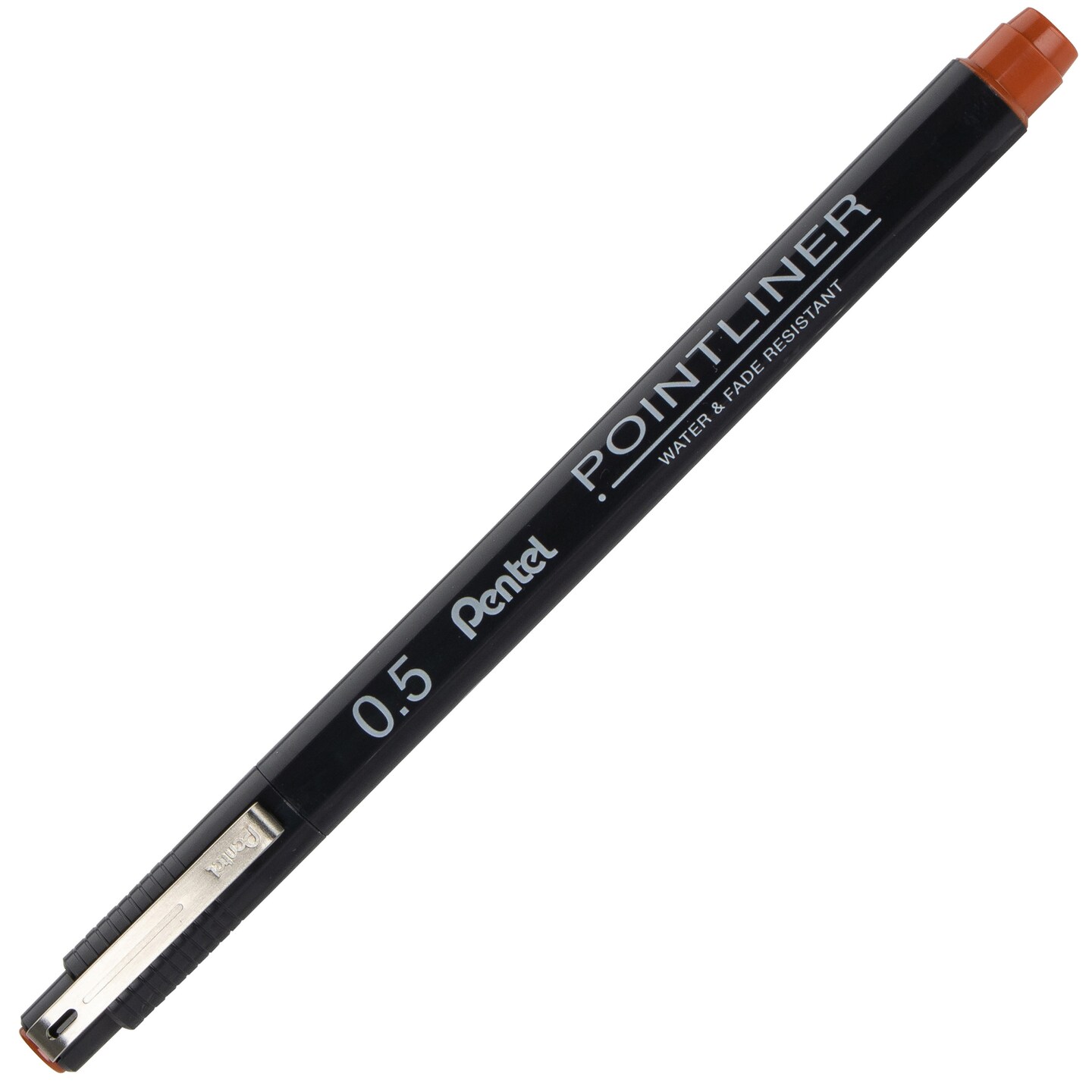 Pentel Arts Pointliner Pigment Ink Pens 5/Pkg-Black, Grey, Sanguine, And Sepia