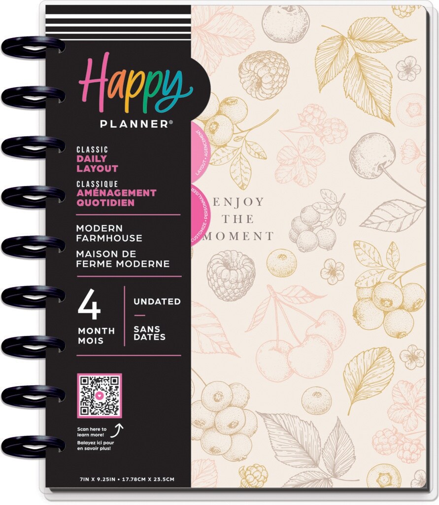 Happy Planner Classic Undated 4Month PlannerModern Farmhouse Michaels