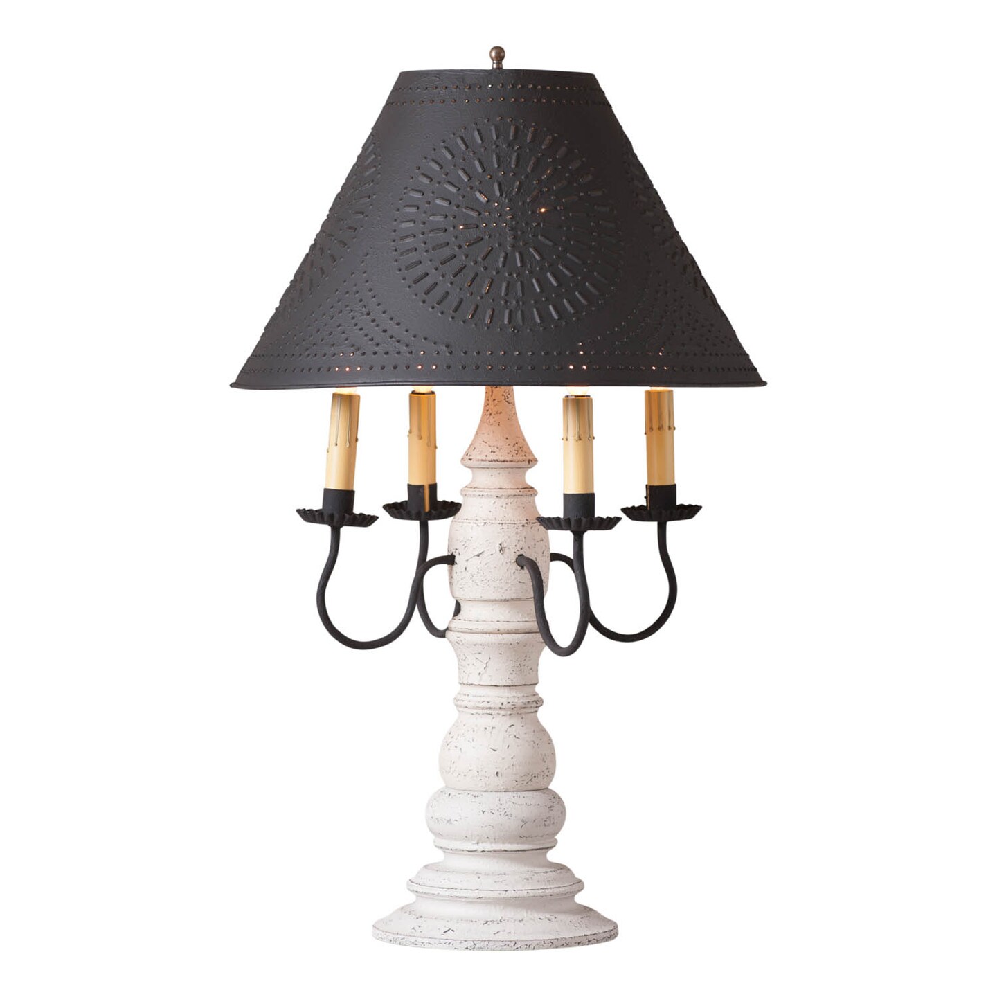 Bradford Lamp in Americana White with White Shade