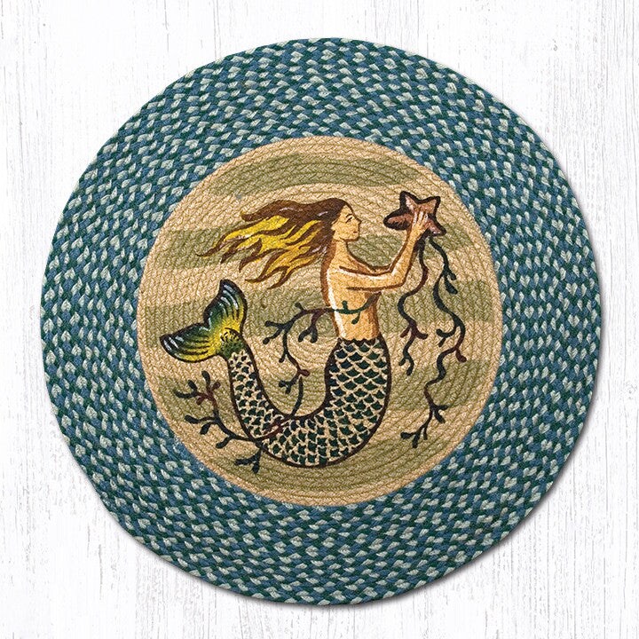 Earth Rugs RP-245 Mermaid Round Patch 27&#x22; x 27&#x22;