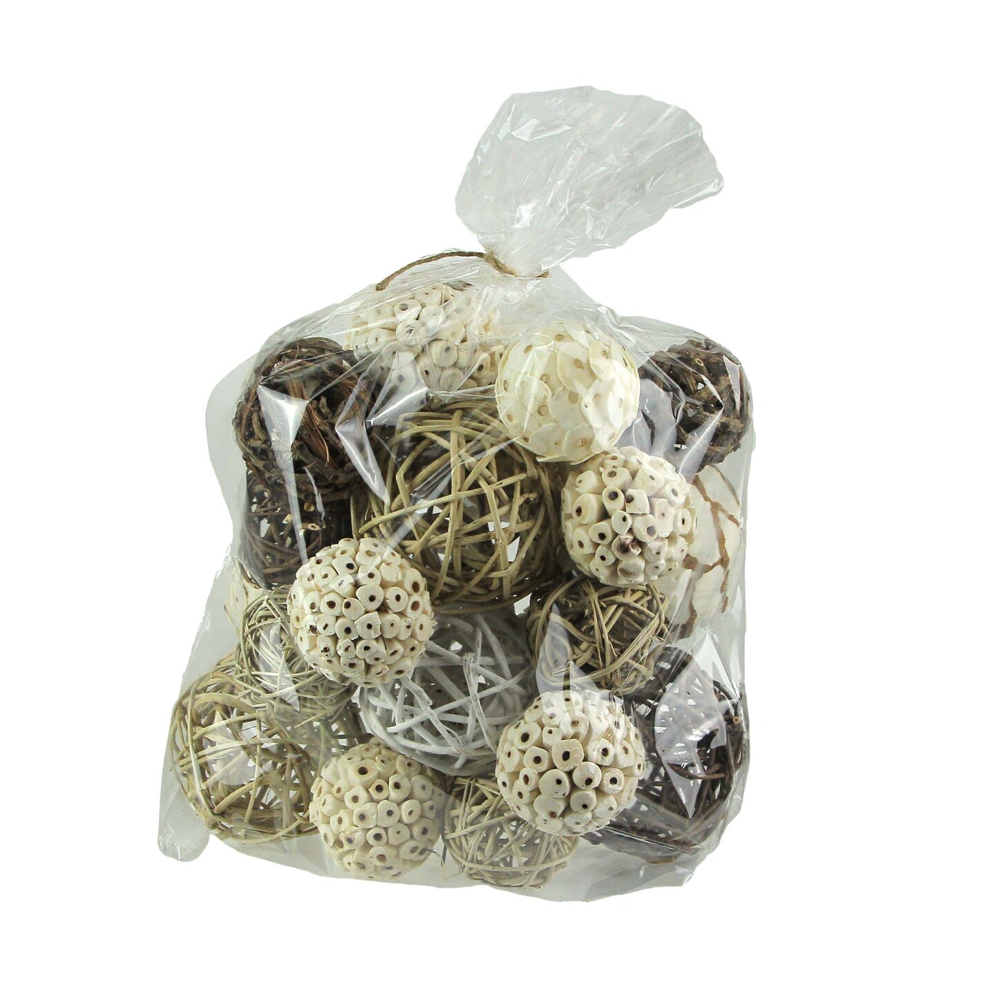 18 Pc. Exotic Dried Organic Decorative Spheres