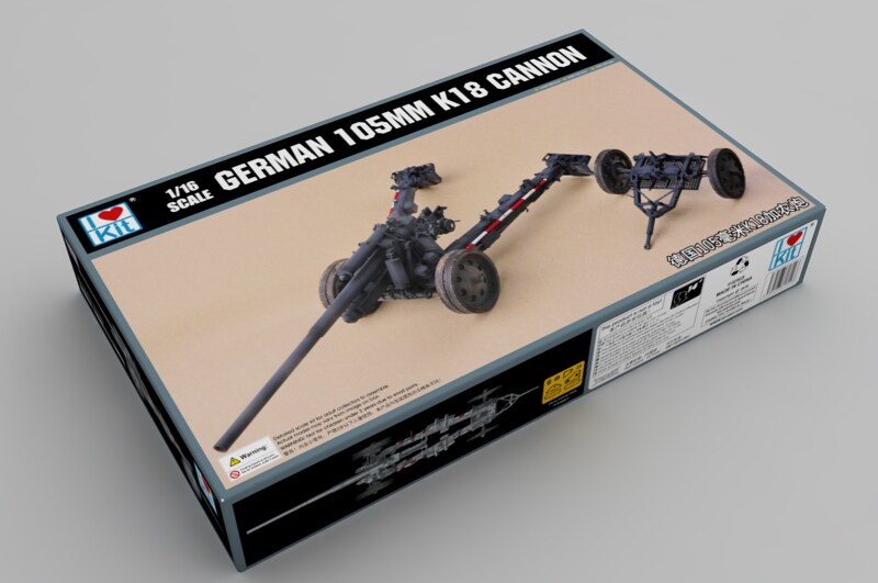 I Love Kits  1/16 German 105mm K18 Cannon Plastic Model