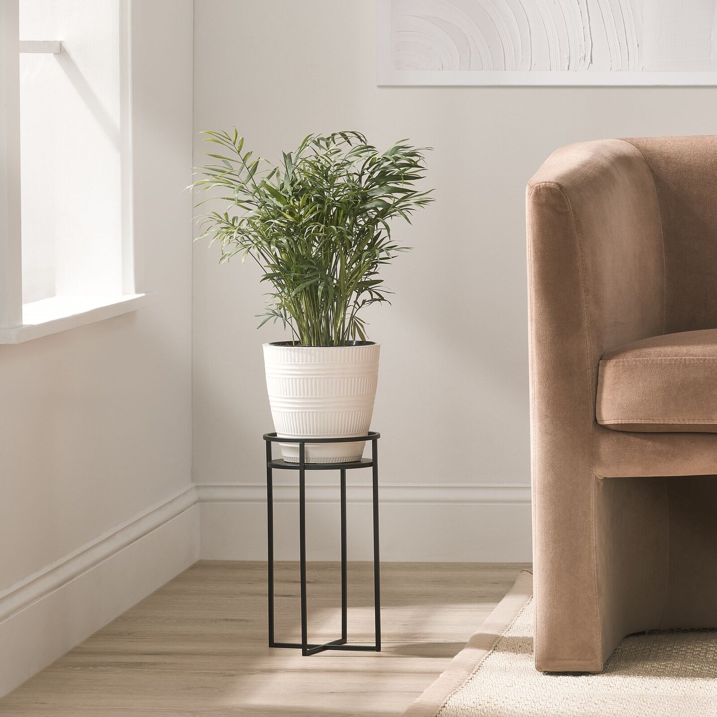 mDesign Metal Mid Century Modern Indoor/Outdoor Plant Stands