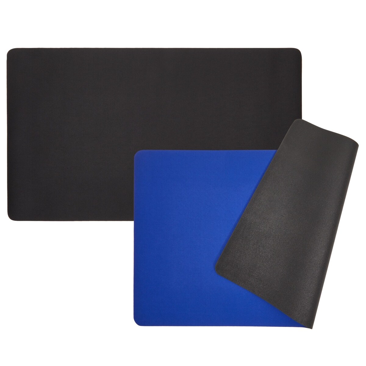 2 Pack Card Game Mat for Board Game Playmat, Color Black/ Blue (24x14 in)