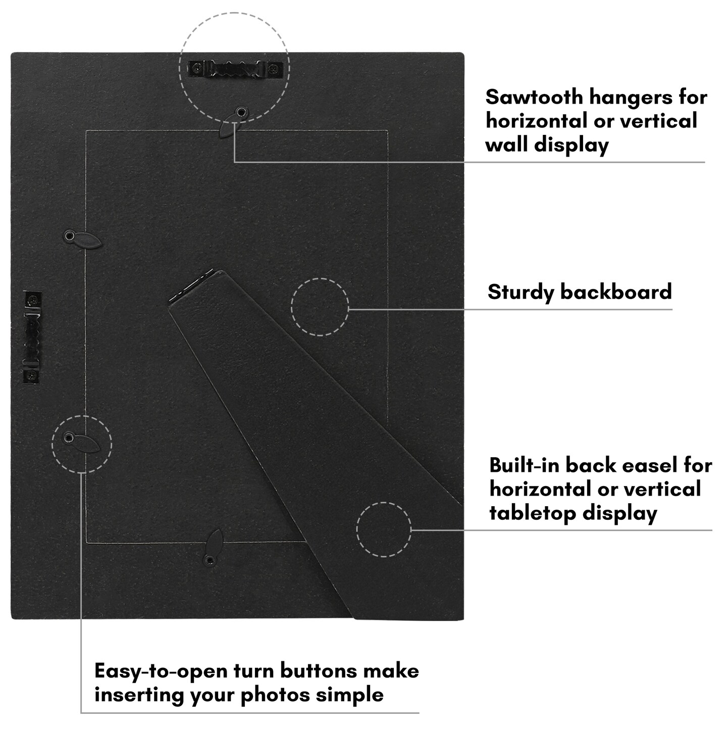 Americanflat Rustic Picture Frame - Modern Photo Frame for Unique Farmhouse Look - Polished Glass Cover - Hanging Hardware with Horizontal and Vertical Display - Includes Easel