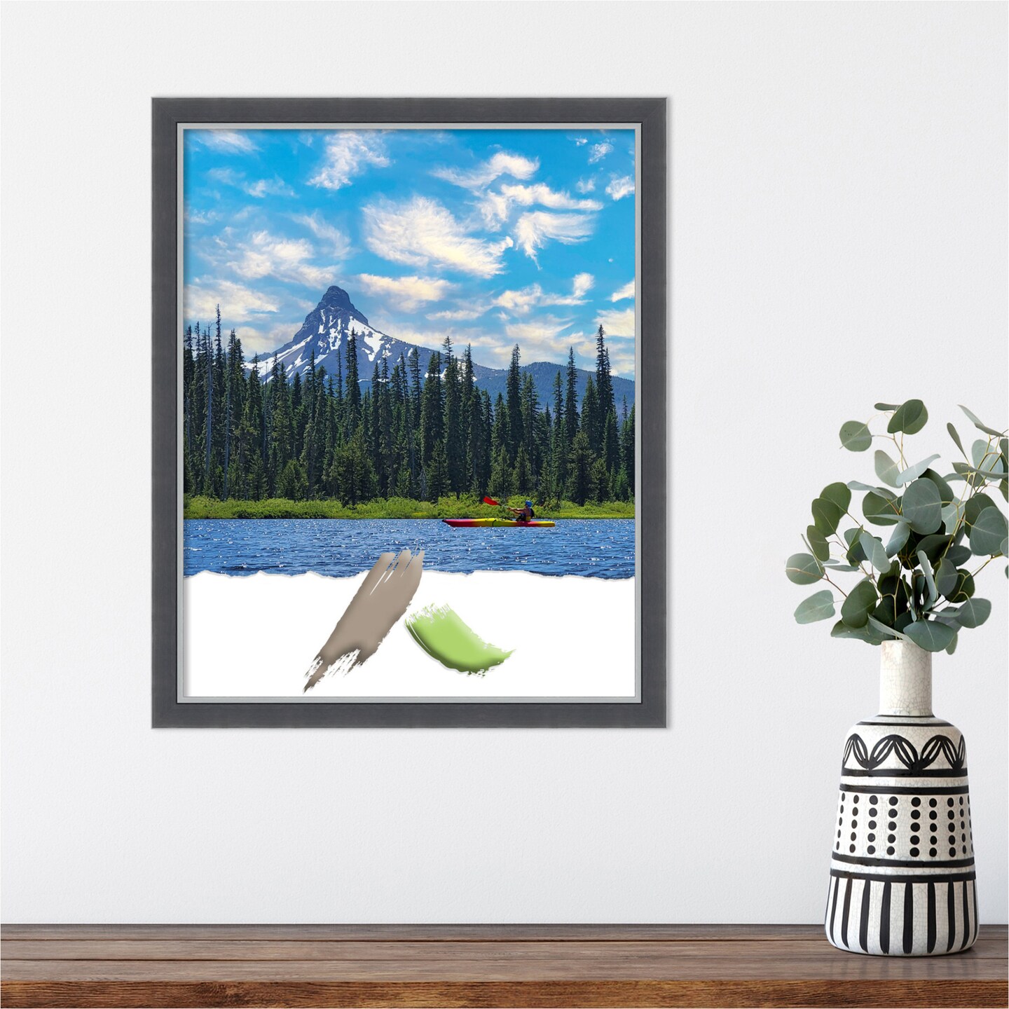 Eva Black Silver Thin Picture Frame, Photo Frame, Art Frame