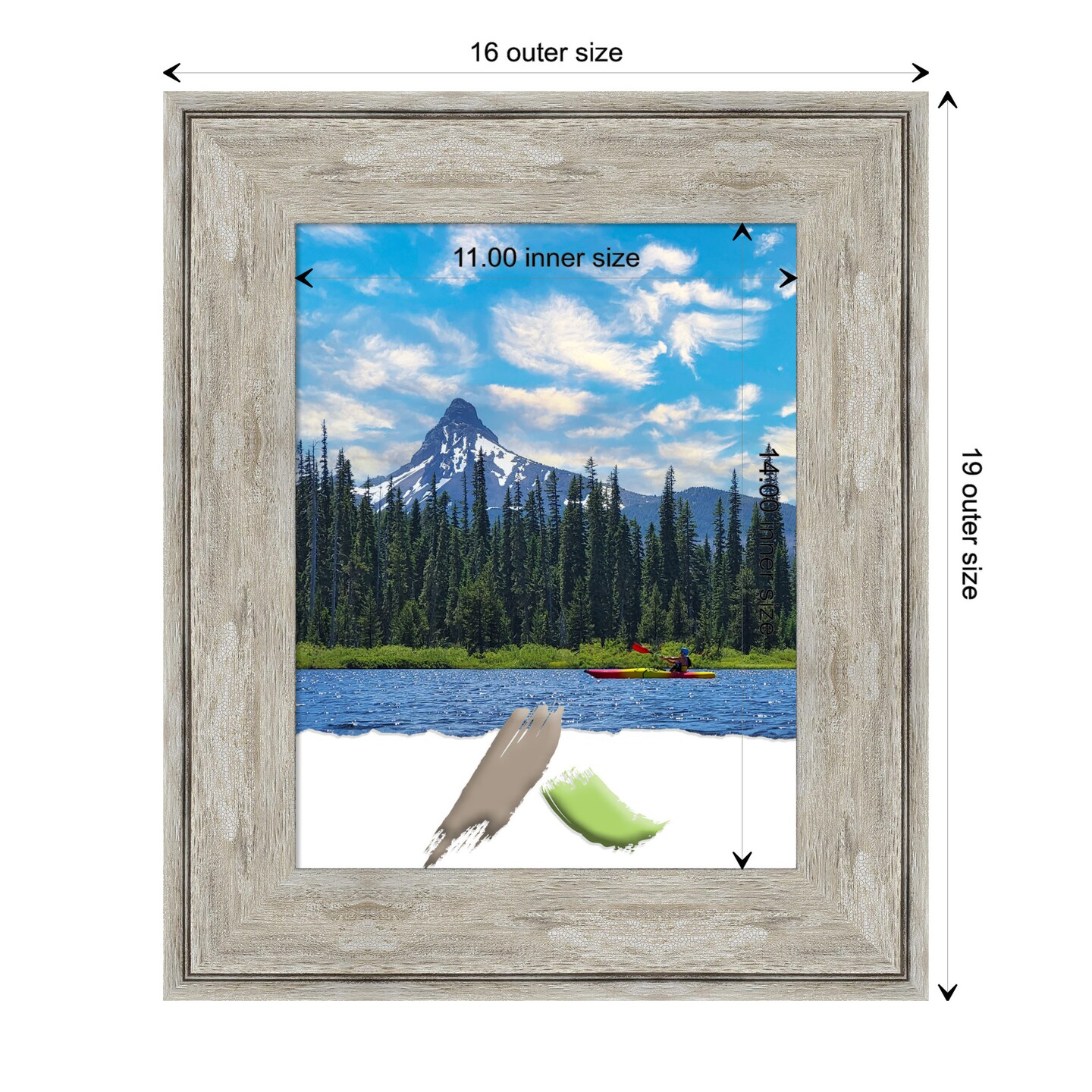 Crackled Metallic Picture Frame, Photo Frame, Art Frame