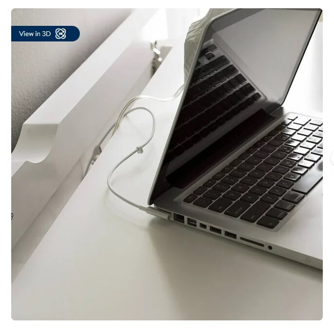 White Cube Storage Office Desk