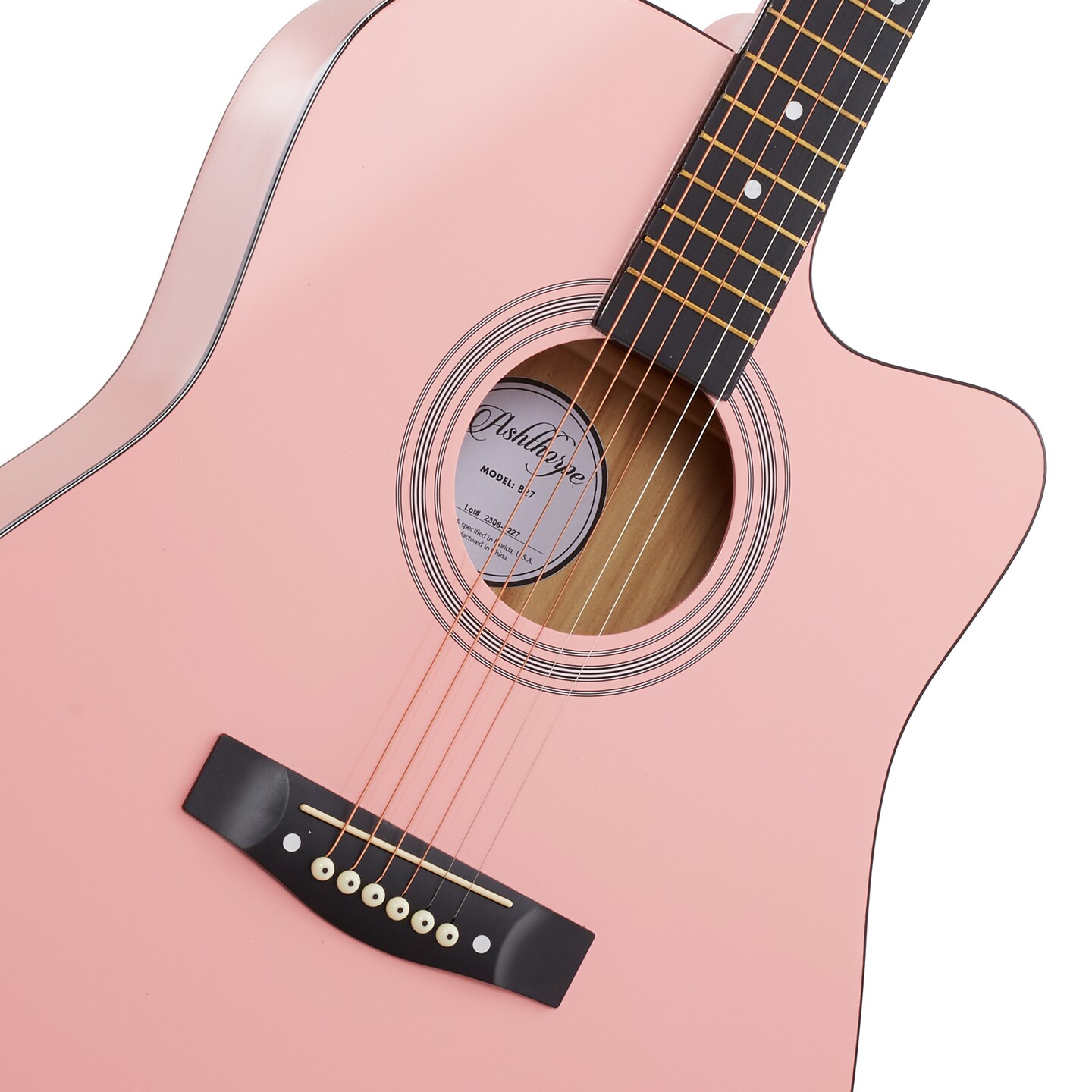 Ashthorpe 41-inch Beginner Cutaway Acoustic Guitar Package