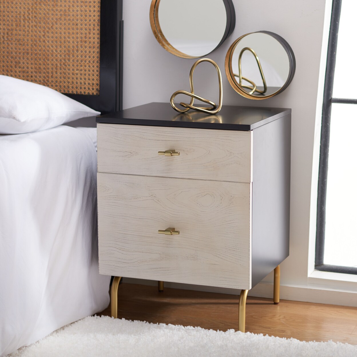 Safavieh deals black nightstand