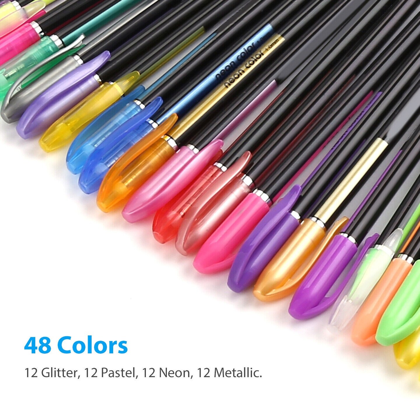 48 Unique Colors (No Duplicates) Gel Pens Gel Pen Set for Adult