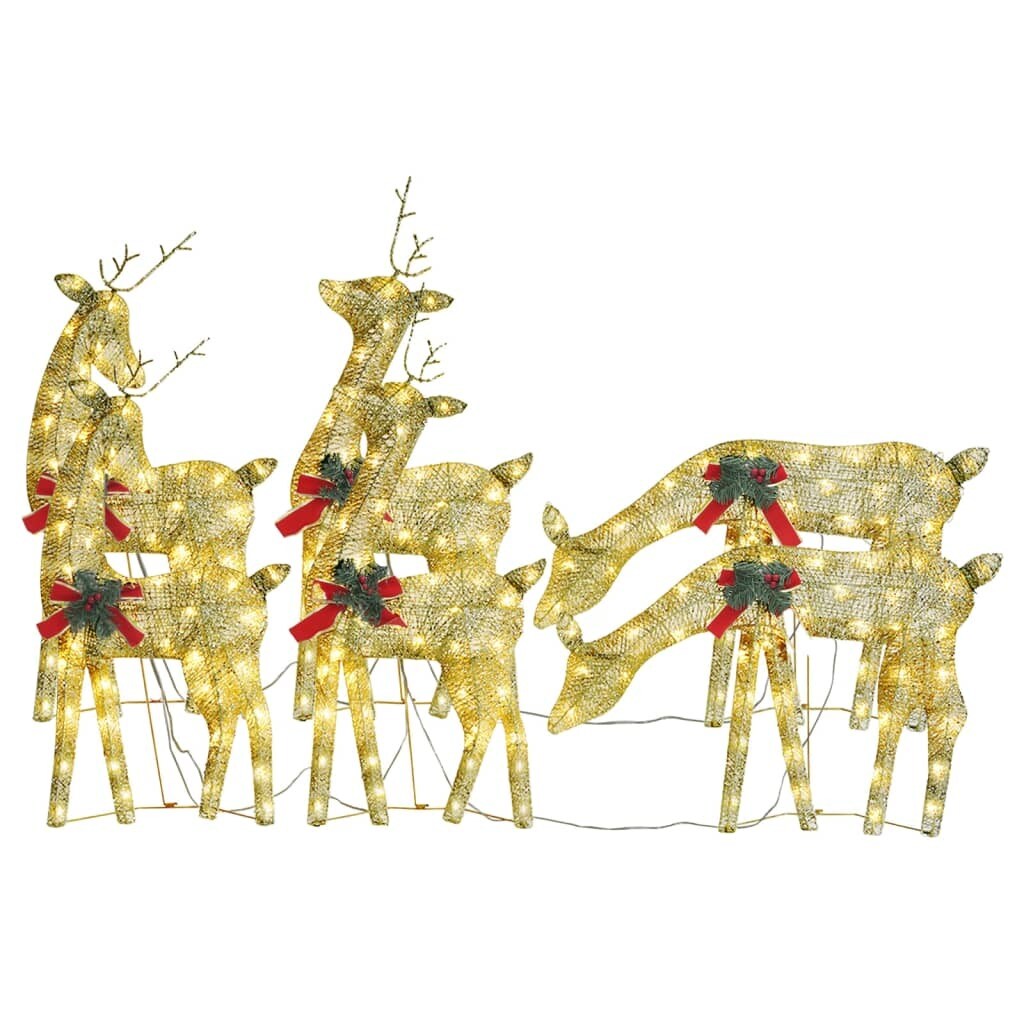 6 pcs Christmas Reindeers with White Mesh