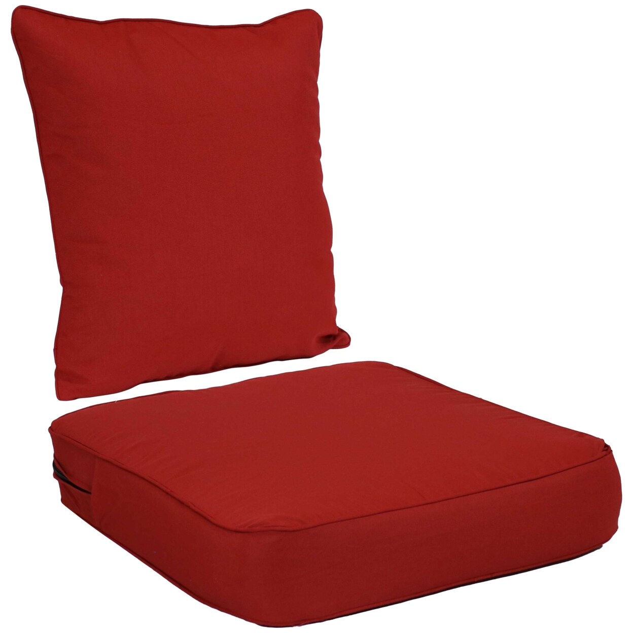 Sunnydaze   Indoor/Outdoor Polyester Back and Seat Cushions - Red