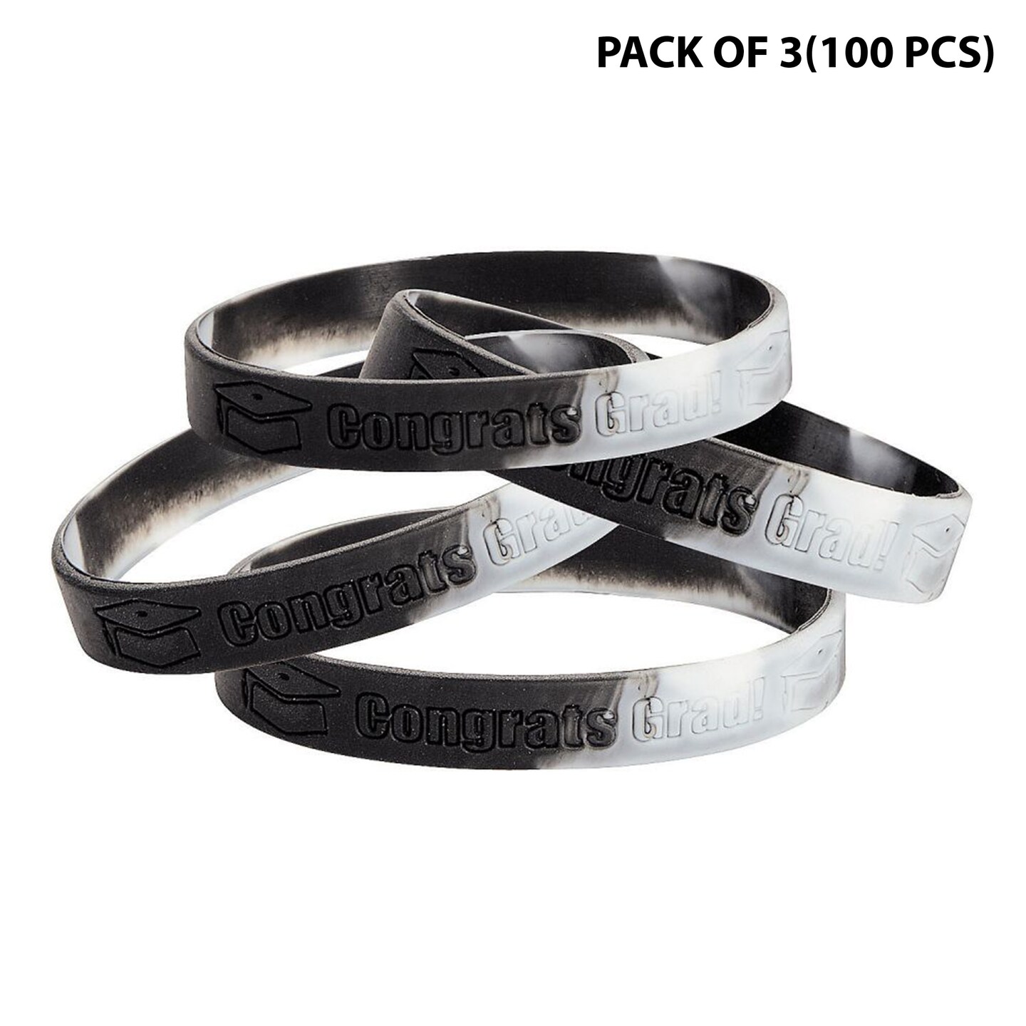 Graduation Rubber Bracelets 8 inches long by 1/2 inches wide | The latest designs | MINA&#xAE;