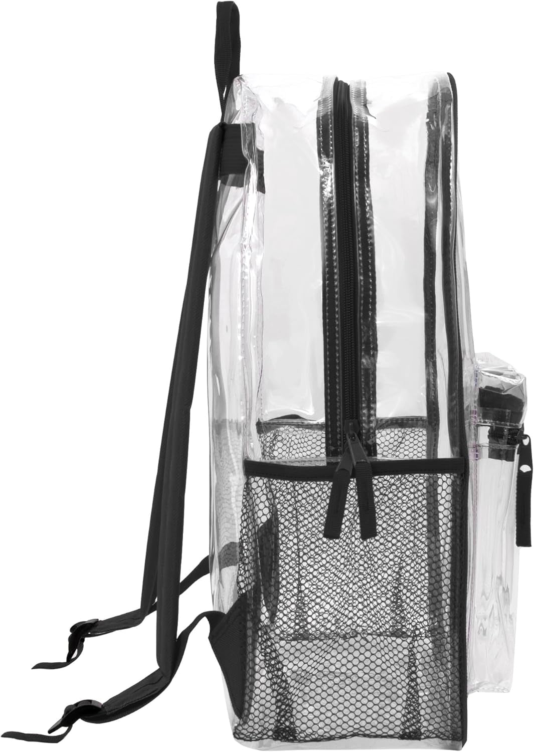 Clear Backpack Heavy Duty with Padded Straps, Side Pockets for Kids, Boys, Girls, School, Stadium Approved Events