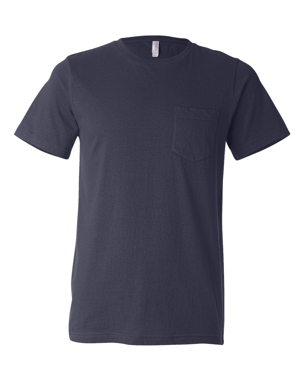 BELLA + CANVAS Jersey Pocket Tee - Black, Size S, 4.2 Oz Combed Cotton T-Shirt - View #2