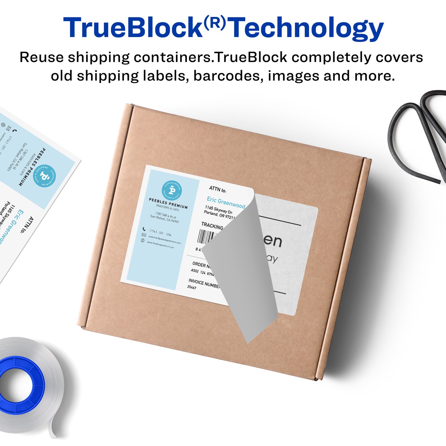 Avery Shipping Labels w/Paper Receipts and TrueBlock Technology for Inkjet Printers 5-1/16 x 7-5/8, Pack of 25 (8127)