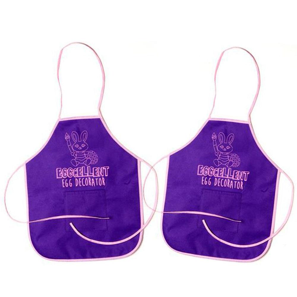 Set of 2 Purple Eggcellent Egg Decorator Aprons