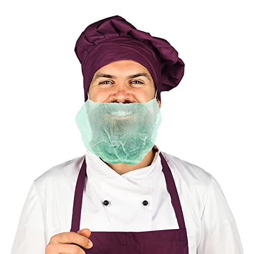 EZGOOGZ Disposable Beard Nets for Men 18 Pack of 100 Green Beard Covers ...