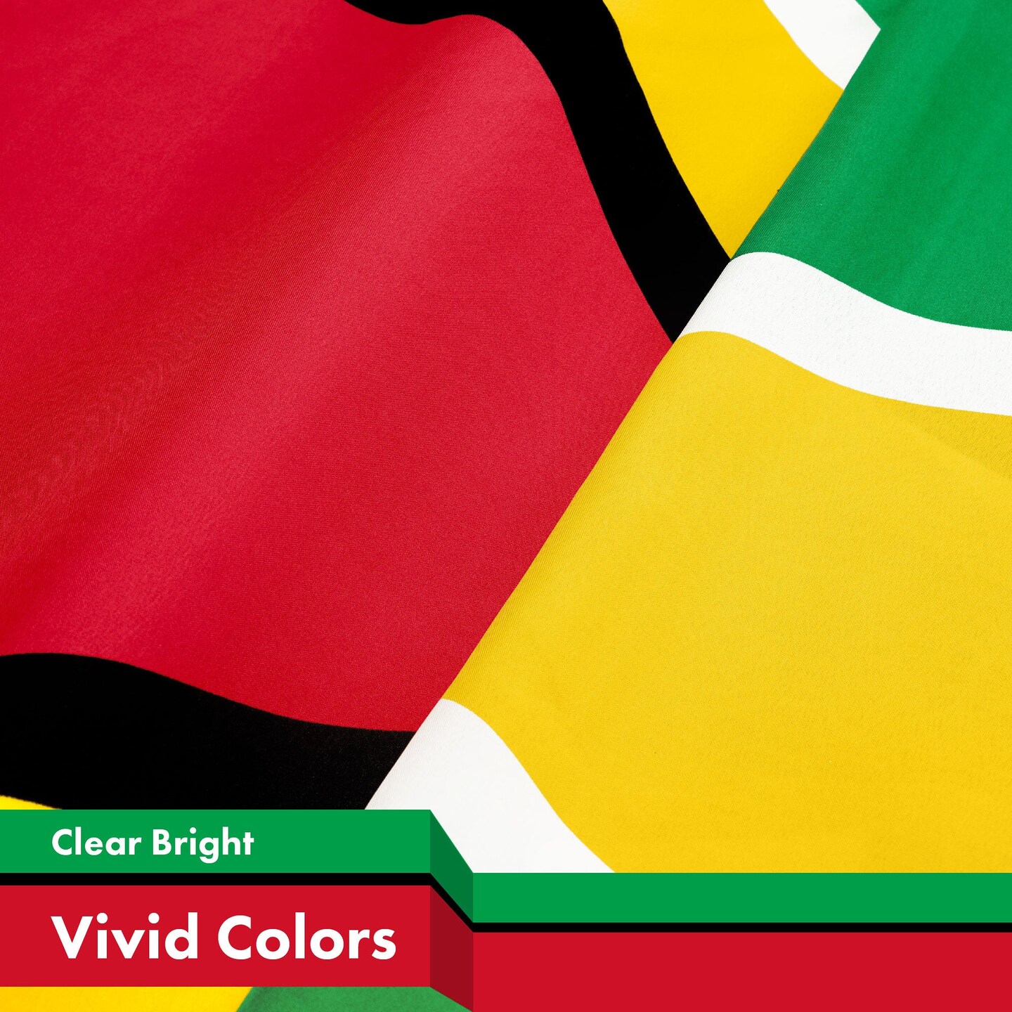 G128 Guyana Guyanese Flag | 3x5 Ft | LiteWeave Pro Series Printed 150D Polyester | Country Flag, Indoor/Outdoor, Vibrant Colors, Brass Grommets, Thicker and More Durable Than 100D 75D Polyester