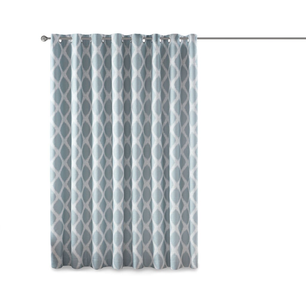 Gracie Mills Zinnia Contemporary Ikat Blackout Patio Curtain Panel - Grace-12280