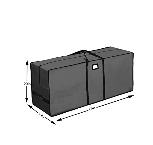 Christmas Tree Storage Bag, Waterproof Christmas Tree Storage, Fits Up to 7.5 ft Tall Artificial Disassembled Trees,Extra Large Heavy Duty Storage Container with Handles&#xA0;&#xA0; (Grey, 47&#x22;x15&#x22;x20)