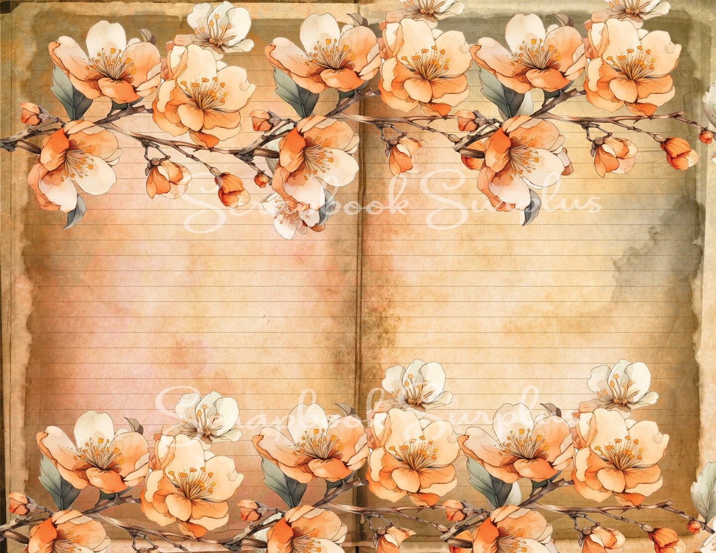 Decoupage Rice Paper OR Vellum Printed Sheets - Set of 6 - 8.5 x