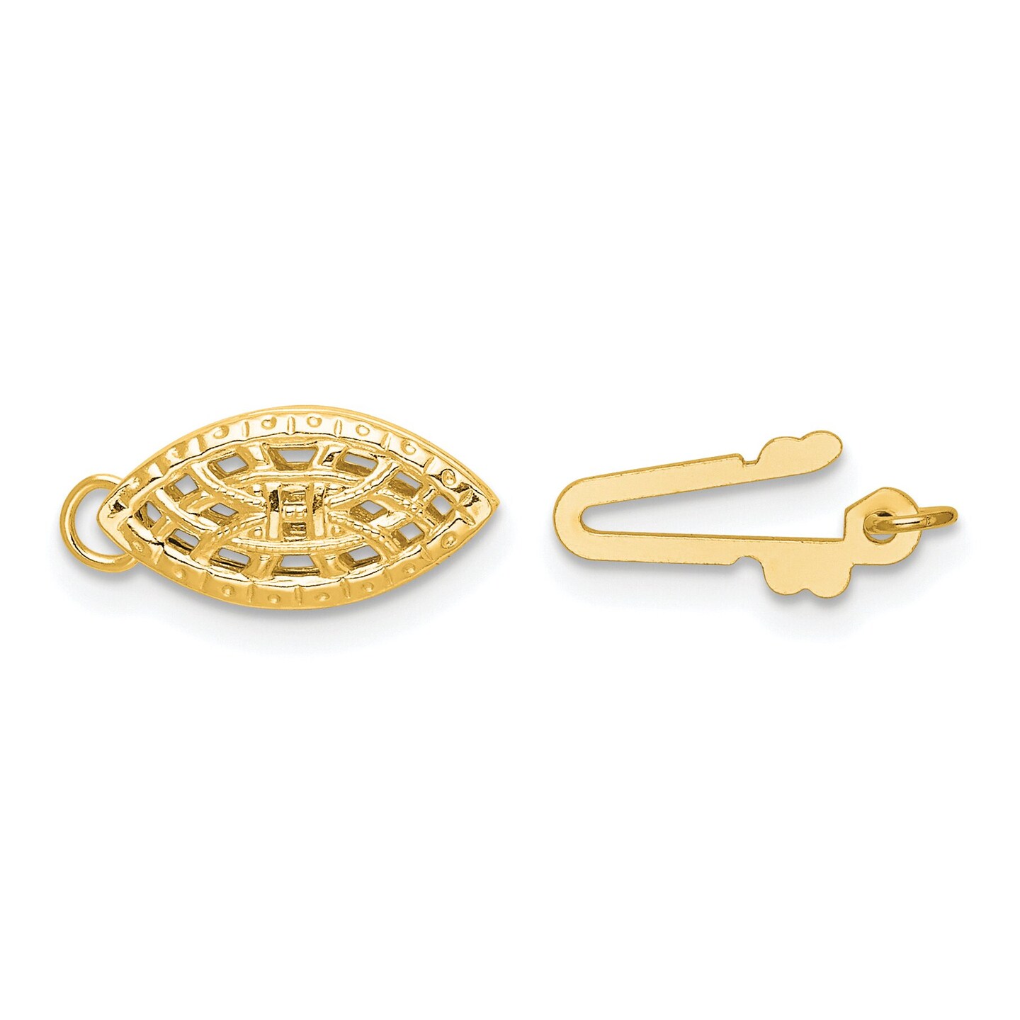Pretty Gold-Filled Filigree Box Snap Clasps For Jewelry Making - Dainty 8mm & 9mm