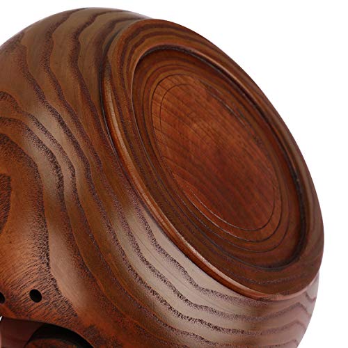 Wooden Yarn Bowl Holder Rosewood,Knitting Wool Storage Basket Round with Holes Handmade Craft Crochet Kit Organizer Perfect for Mother&#x27;s Day(Wine Red)