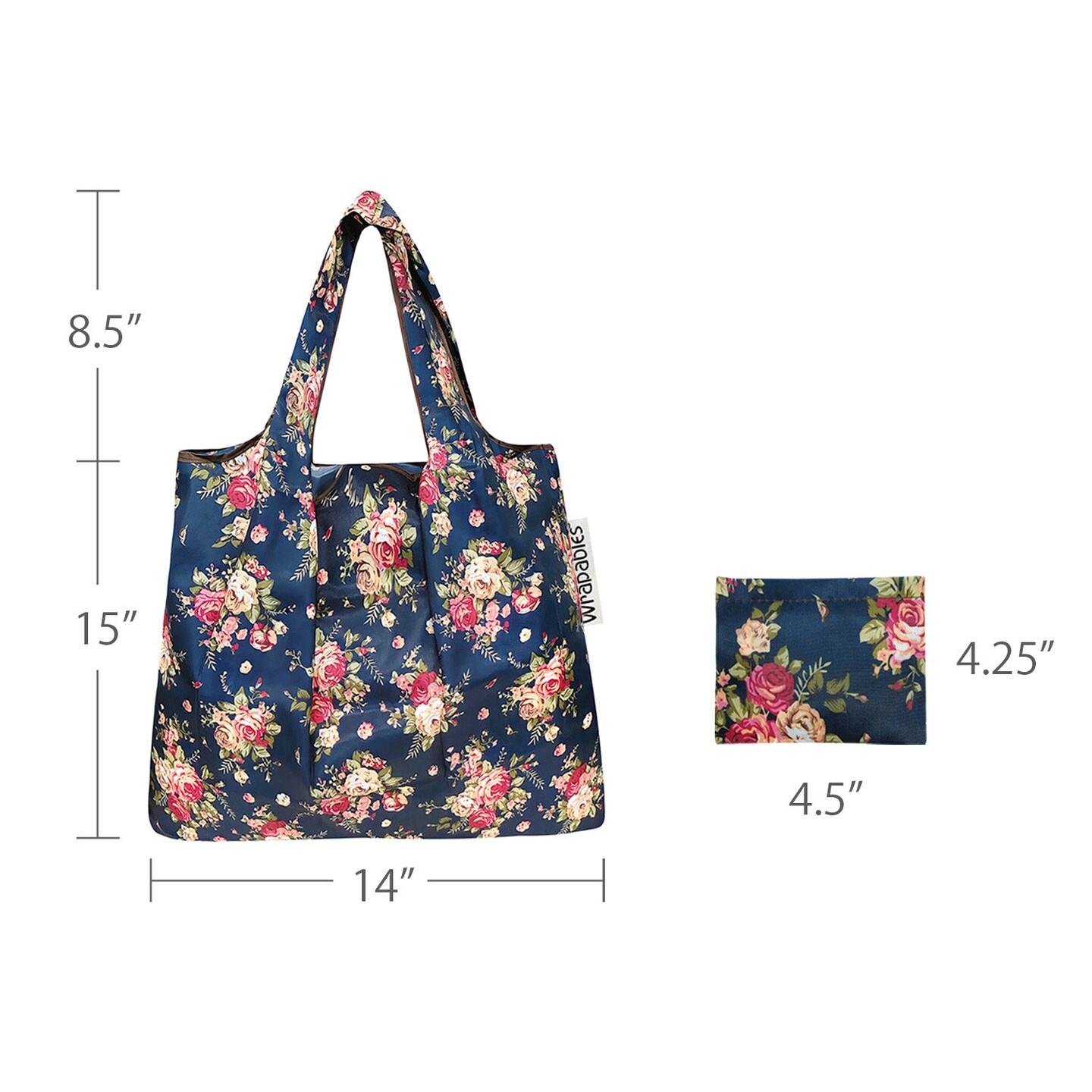Wrapables Foldable Tote Nylon Reusable Grocery Bag (Set of 2)