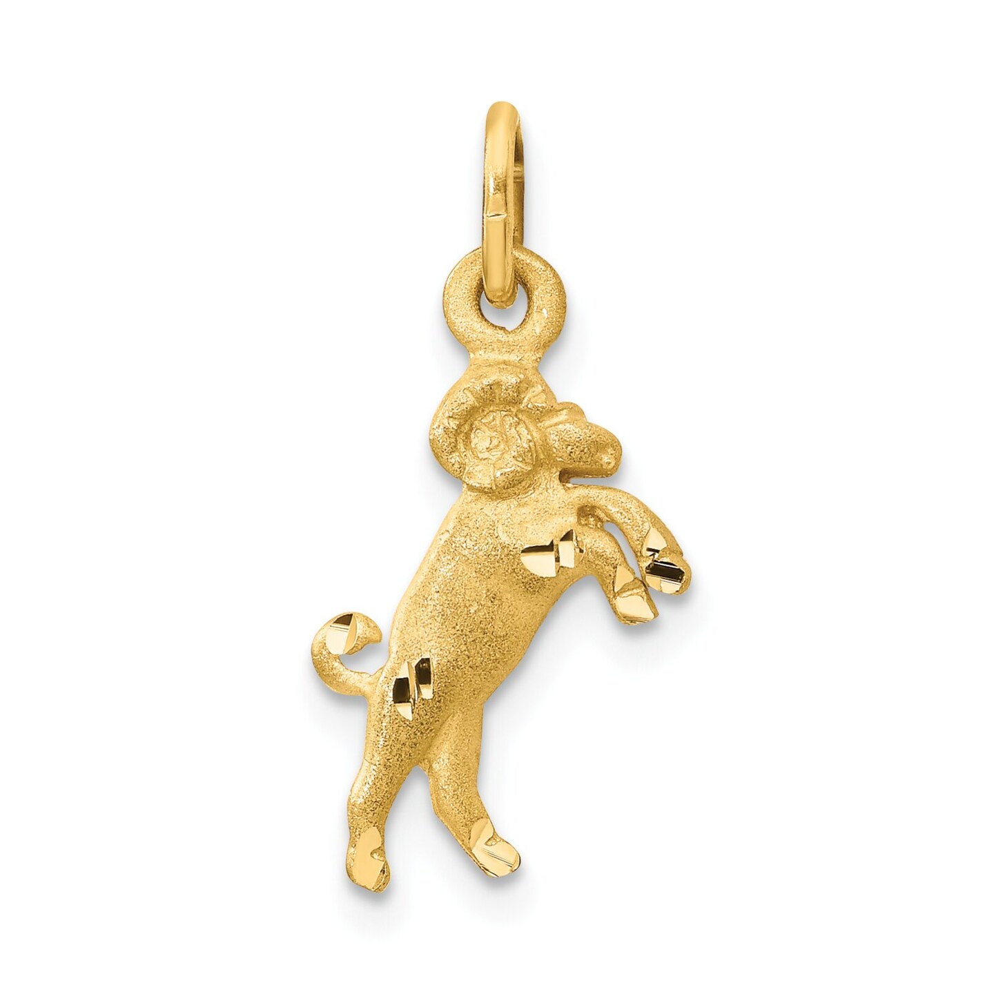 Astrological 14K Gold Aries Zodiac Charm Jewelry FindingKing 20 X 8mm