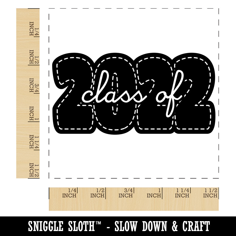 Class of 2022 Bold Year Graduate Graduation School College Self-Inking Rubber Stamp Ink Stamper