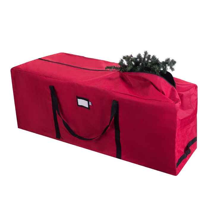Elf Stor   Premium Red Rolling Christmas Tree Storage Duffel Bag for 9 Ft Tree