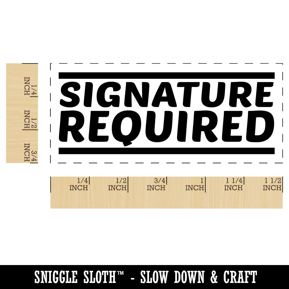 Signature Required Self-Inking Rubber Stamp Ink Stamper for Business Office