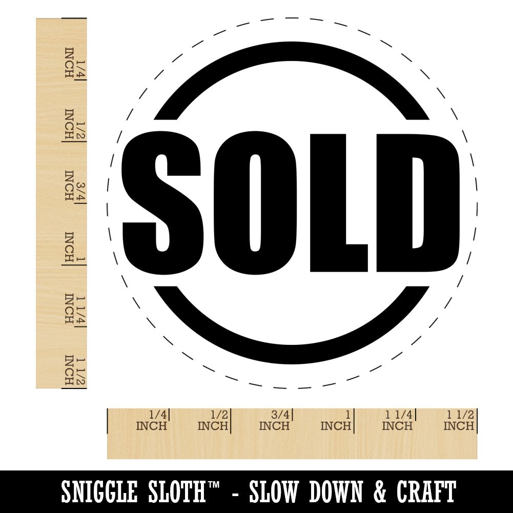 Sold Circle Self-Inking Rubber Stamp for Stamping Crafting Planners